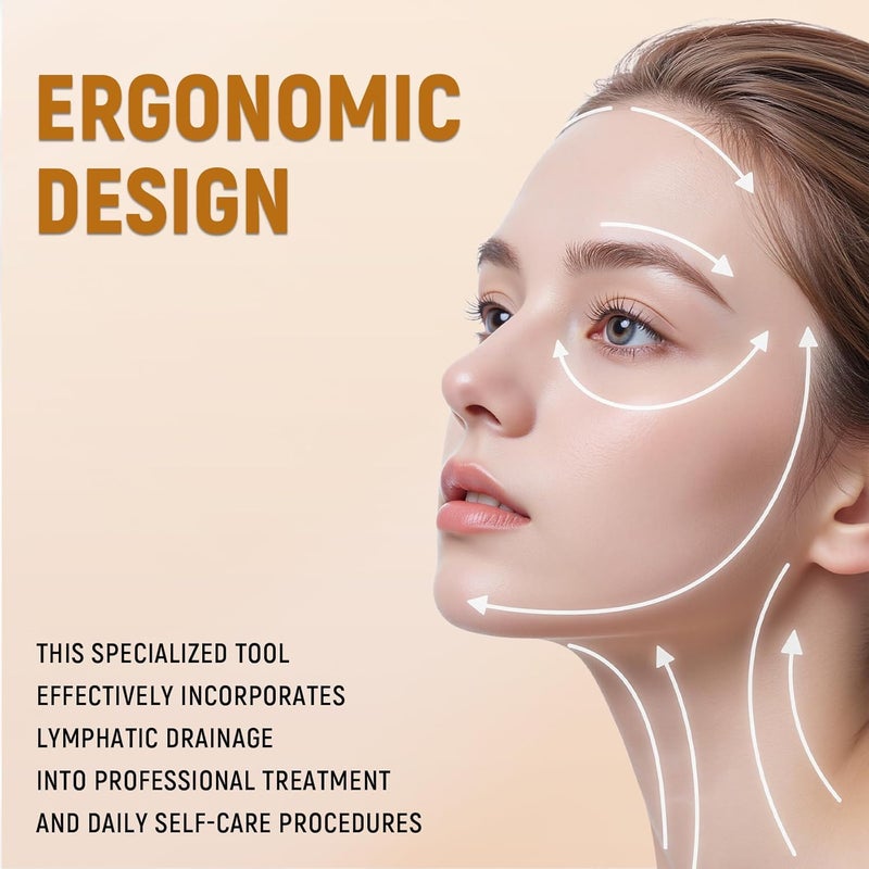 sprsum Lymphatic Contour Face Brush,Dry Lymphatic Contour Face Brush Soft Set,Lymphatic Drainage Massager for Face,Chin & Neck Relaxation,Portable Beauty Tool with Travel Case. Style B - Image 3